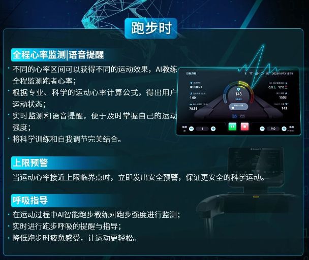 乐鱼app：舒华V9+智能商用跑步机：AI赋能科学运动 开启智能健身新期间(图3)